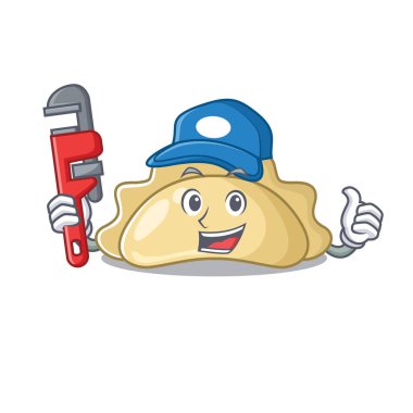 Maskot fotoğrafında Cool Plumber Pierogi