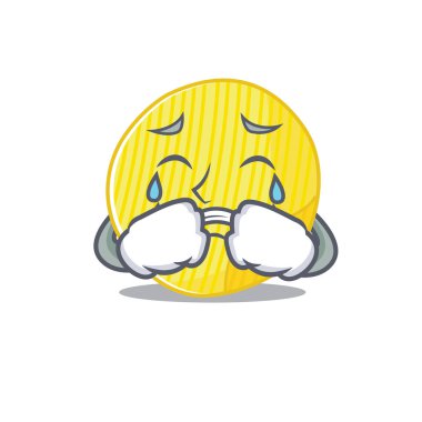 Patates cipsi maskot stili.