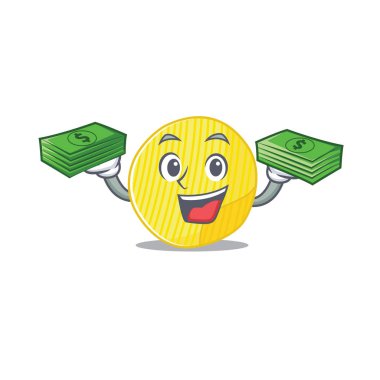 Mutlu zengin patates cipsi karakteri.