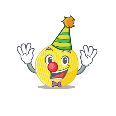 Komik palyaço patates cipsi çizgi film karakteri maskot tasarımı