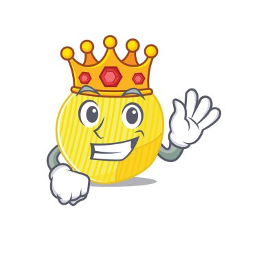 Karikatür maskot stili King 'in muhteşem patates cipsi.