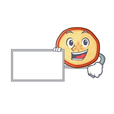 Çizgi film karakteri çizim biçimi tahtayla komik elma parçaları