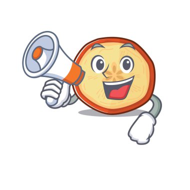 Elma cipsinin megafonu olan bir simge.