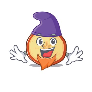 Komik elma cipsi çizgi film maskotu Elf rolünde