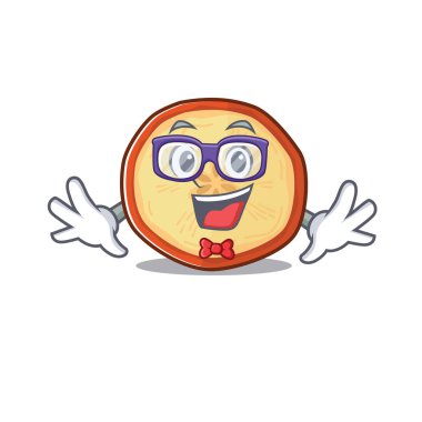 İnek elma cipsi tasarımının çizgi film karakteri