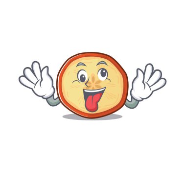 Elma cipsleri Çizgi film karakteri gibi çılgın bir yüzü var