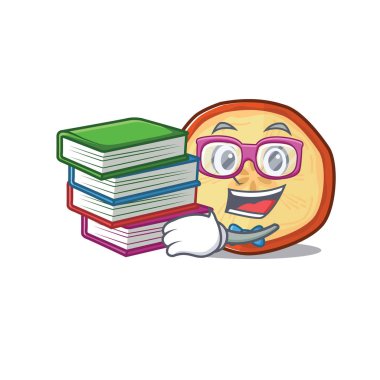 Havalı ve zeki Öğrenci Elma Cipsi Maskot çizgi filmi