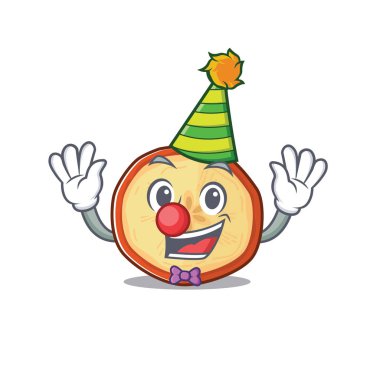 Komik Palyaço Elması Karikatür Karakteri Maskot Tasarımı