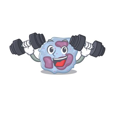Spor Fitness egzersizi. Halterleri kullanarak lökosit hücresi.