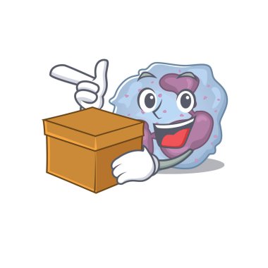 Sevimli lökosit hücre karikatürü karakteri.