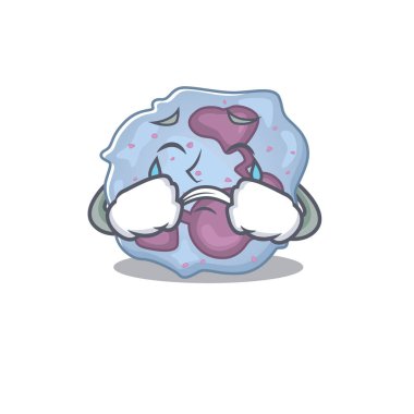 Lökosit hücre karikatür maskot stili