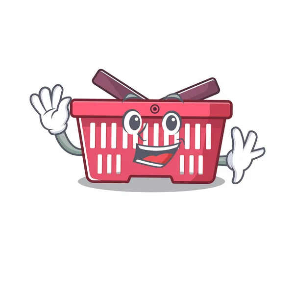 Arkadaş canlısı alışveriş sepeti çizgi film karakteri tasarımı