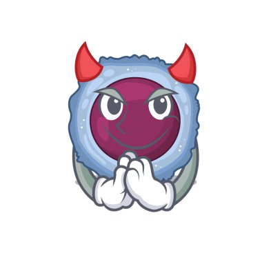 Karakter tasarımında şeytan lenfosit hücre çizgi filmi