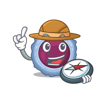 Lenfosit hücre biçimlendirilmiş Explorer 'da pusula var