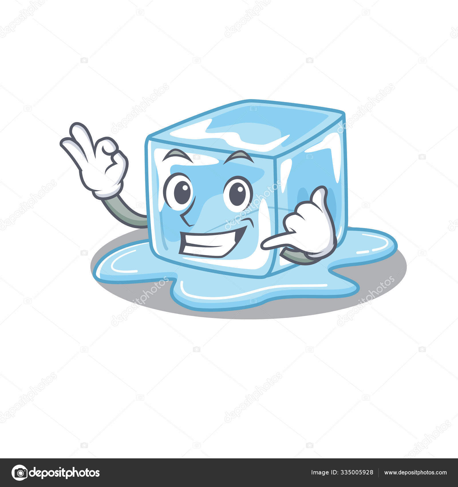 Call me funny ice cube mascot picture style Stock Vector Image by ©kongvector #335005928 Call me funny ice cube mascot picture style Stock Vector Image by ©kongvector #335005928