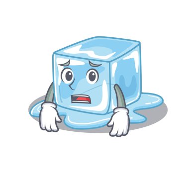 Buz küpünün korkmuş bir yüz ifadesi.