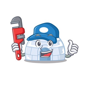Maskot resim tarzında Cool Plumber igloo