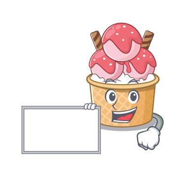 Dondurmalı komik karikatür karakter tasarımı.