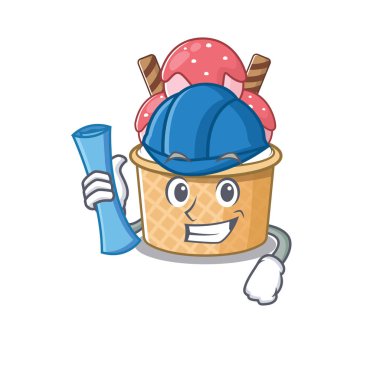 Zarif Mimar dondurması. Mavi iz ve mavi miğfer var.