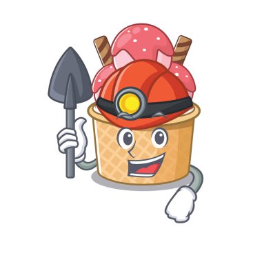 Akıllı Miner dondurması çizgi film karakteri tasarımı