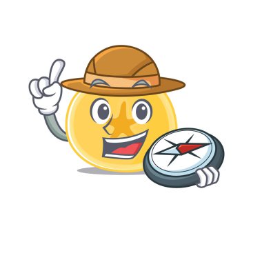 Muz cipsleri stilize Explorer bir pusula var