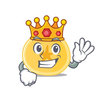 Çizgi film maskotu stili King 'in muzlu cipsi.