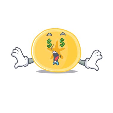 Mutlu zengin muz cipsleri Para gözü çizgi film karakteri tarzı