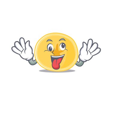 Muz cipsleri Çizgi film karakteri gibi çılgın bir yüzle