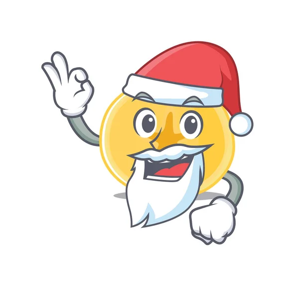 Un'immagine di Santa banana chips mascotte foto stile con il dito ok — Vettoriale Stock