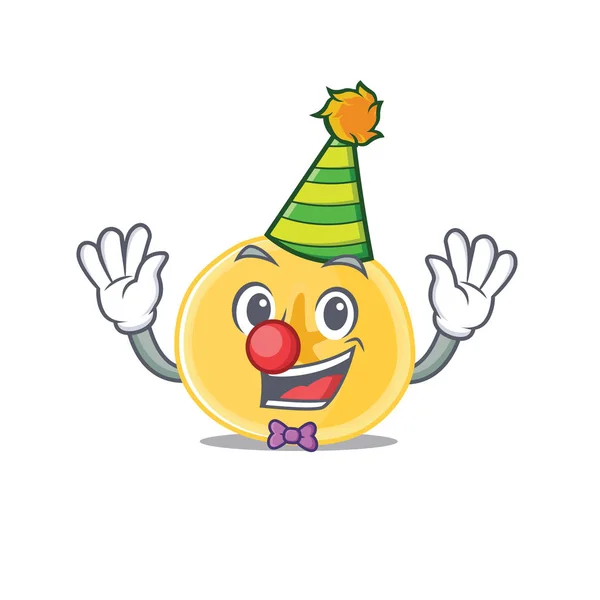 Rolig Clown banan chips tecknad karaktär maskot design — Stock vektor