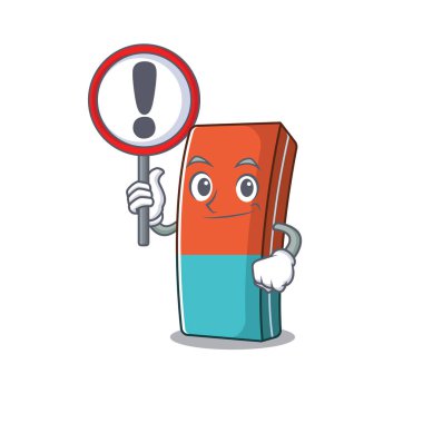 Serin ve komik silgi bir işaret kaldırdı.