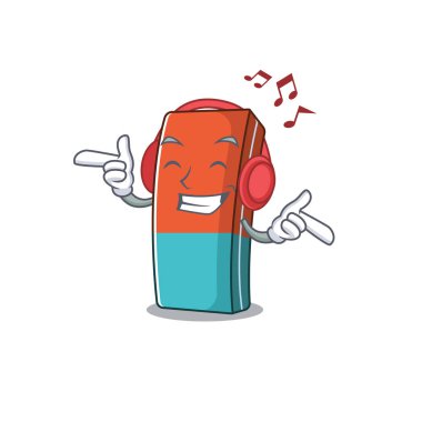 Dinleyen müzik silici maskot karakter tasarımı