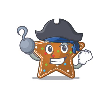 Havalı ve komik zencefilli kurabiye çizgi film stili şapka