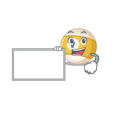 Tahtalı komik bilardo topu karakter tasarımı