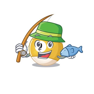 Mutlu bir balık bilardo topu tasarımı.