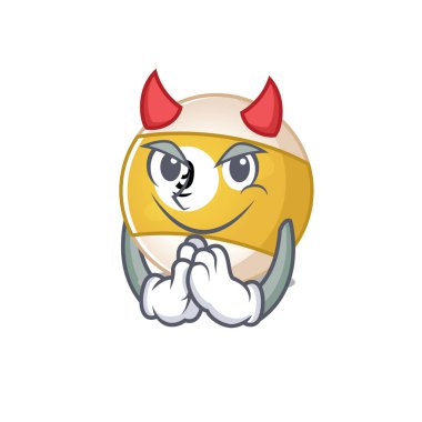 Şeytan bilardo topu Karakter tasarımı çizgi filmi