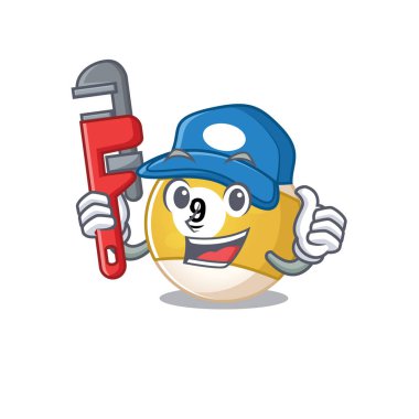 Maskot tarzı havalı bir bilardo topu.