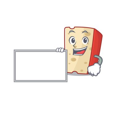 Tahtalı komik Hollanda peyniri çizgi film karakteri tasarımı