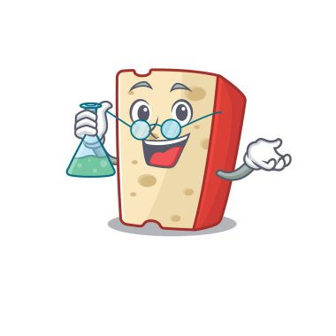 Cam tüplü akıllı Profesör Dutch peynir çizgi film karakteri