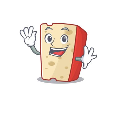 Dost canlısı Hollanda peyniri çizgi film karakteri tasarımı