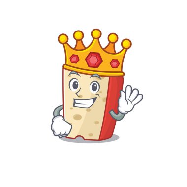 Karikatür maskot tarzında stilize edilmiş Hollanda peyniri.
