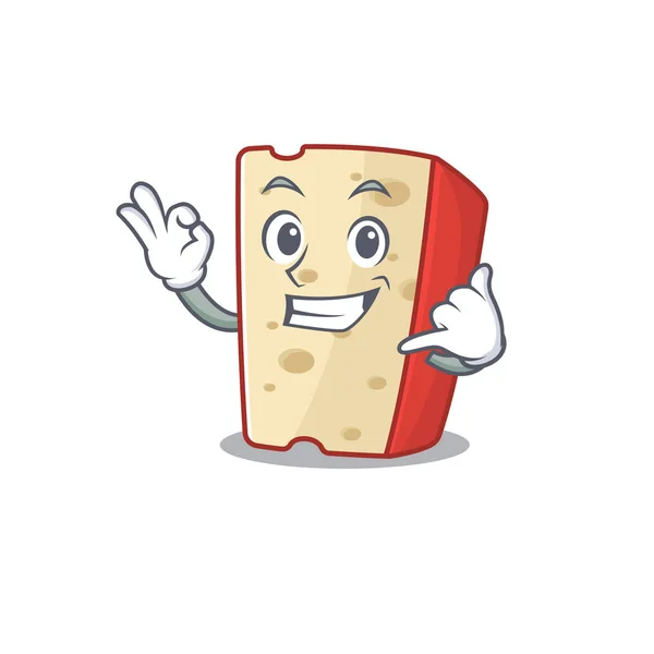 Llámame divertido holandés mascota de queso estilo de imagen — Vector de stock