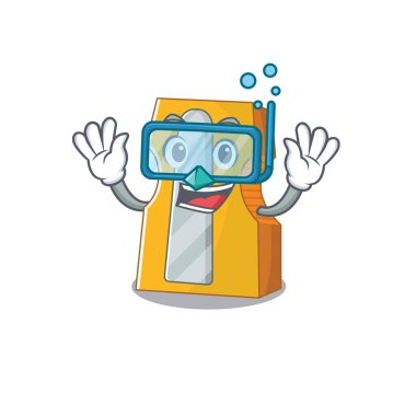 Dalış gözlüğü takan kalem açacağı karakteri.