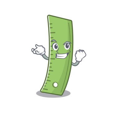 Mutlu kendinden emin başarılı yönetici çizgi film karakteri tarzı