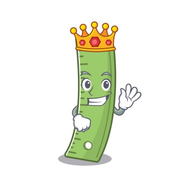 Çizgi film maskotu tarzında hükümdarın göz kamaştırıcı stili.