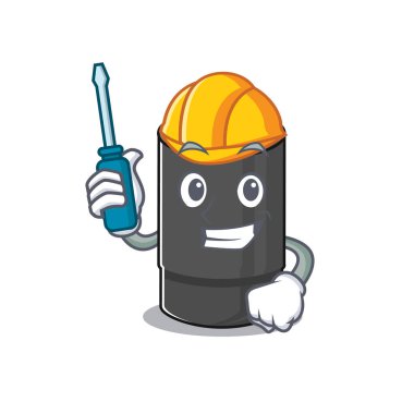 Çizgi film karakteri tarzında havalı otomotiv yağı filtresi