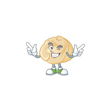 Wink Eye ile komik yüzlü hamur köftesi karakteri