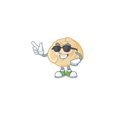 Siyah gözlük takan süper havalı hamur köftesi karakteri.