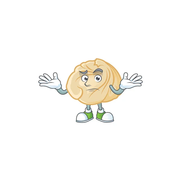 Super engraçado Grinning bolinho mascote estilo cartoon — Vetor de Stock