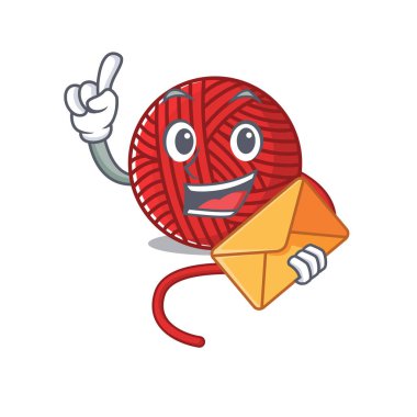 Zarflı kırmızı yün yün iplik tasarımı